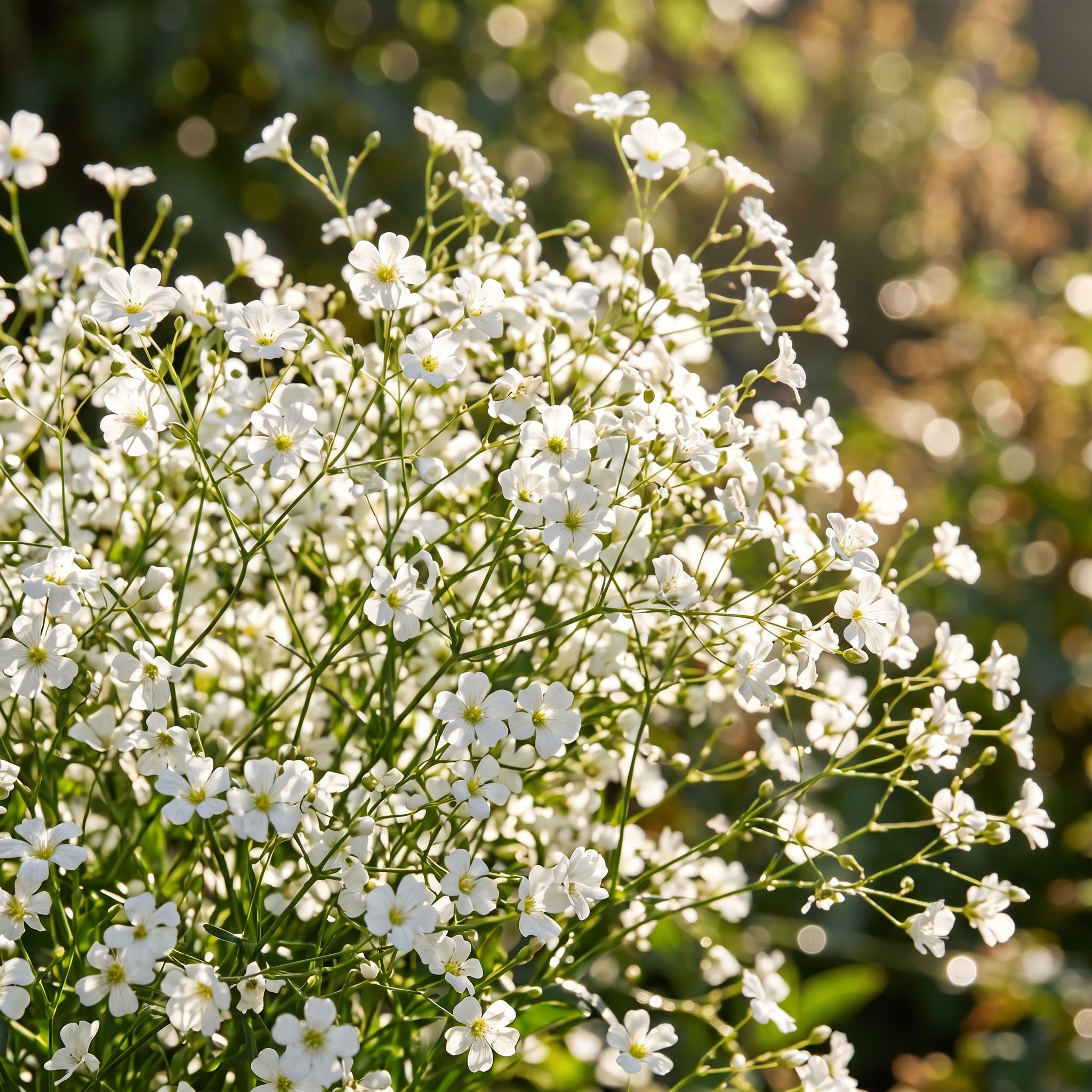 Close-up of white flowers with a blurred green background